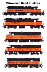 Locomotoras de carretera Milwaukee 5 pegatinas individuales Andy Fletcher - Imagen 1 de 1
