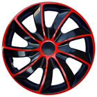  4x16" Wheel trims covers fit Nissan Primastar 16" black/red