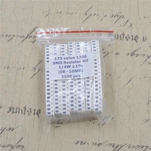 175 Value 1206 SMD Resistor Kit (0R~10MR) 1/4W ±1% 3500pcs RoHS - Picture 1 of 3