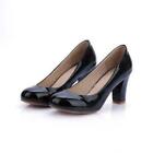 # Womens Round Toe Slip On High Block Heel Casual Office Shoes Plus Size New
