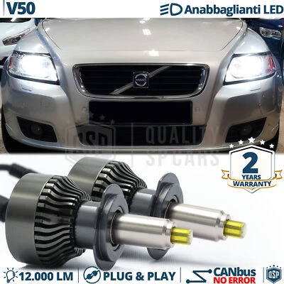 Kit Luci LED per Volvo V50 ANABBAGLIANTI H7 CANbus Bianco Puro 6500K 12000LM - Immagine 1 di 4