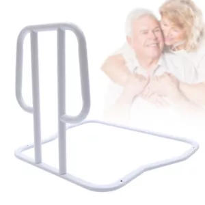 Rieles de cama de acero al carbono para personas mayores adultos mayores cama de hospital riel lateral blanco - Imagen 1 de 6