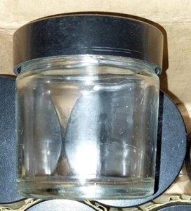 60ML ROUND GLASS BEESTON JARS X 2 MULTIPLE USES STOARGE OR DISPLAY - Picture 1 of 2