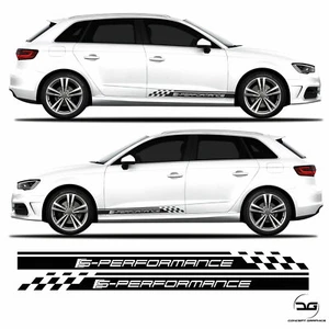 Kit Righe S Performance Side Racing per Audi A3 S3 8 V Adesivo Vinile Grafica - Foto 1 di 3