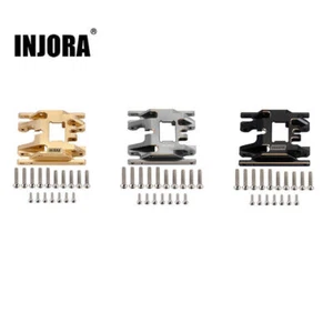 INJORA 53g CNC Brass Skid Plate Transmission Mount for 1/18 RC Car Traxxas TRX4M - Picture 1 of 20