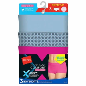 Hanes X-Temp® Constant Comfort® Damen Mikrofaser Boy Shorts 3er Pack verschiedene Co - Bild 1 von 4