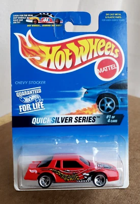 Vintage 1997 Hot Wheels CHEVY STOCKER RED Quicksilver Series 1/4 1:64 Chrome 3SP - Image 1 of 4