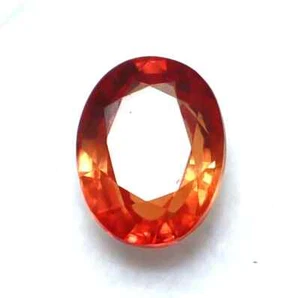 4.65CT Naranja Zafiro Forma Ovalada Natural Certificado Suelto Gema Con Regalo - Picture 1 of 6