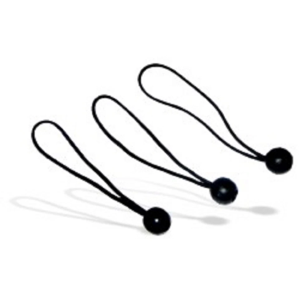 100pcs 9" Black Ball Bungee Bungie Cord Heavy Duty Canopy Tarp Tie Downs Straps
