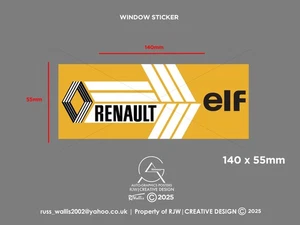 Renault Elf Schmiermittel Scheibenaufkleber 70er Jahre - Bild 1 von 1