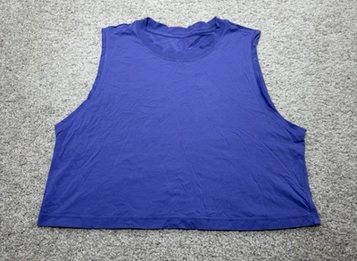 Lululemon All Yours 背心上衣女式 6 码紫色短皮马棉健身房 — 第 1/4 张图片