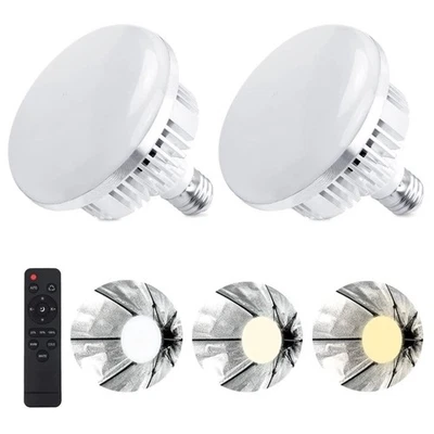 With Remote Control Photography Lamp Bulb 3000K-6500K Energy-saving Light  Home - Image 1 of 4