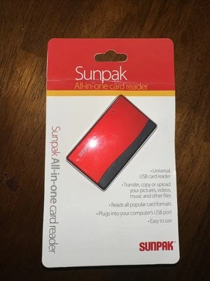 Sunpak All-in-one High Speed Card Reader ALLIN1-CR-RD New Sealed In Package - Image 1 of 2