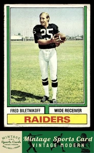 1974 Topps - Fred Biletnikoff - #490 Oakland Raiders - Bild 1 von 2