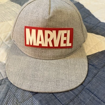 Marvel Avengers Kids Snapback Hat – Gray with Red Logo & Superhero Symbols - Image 1 of 4