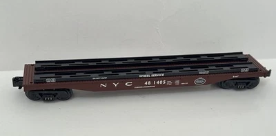 K-LINE O K691-1751 NEW YORK CENTRAL BULKHEAD Flatcar w/wheel Load #481405 - Image 1 of 4