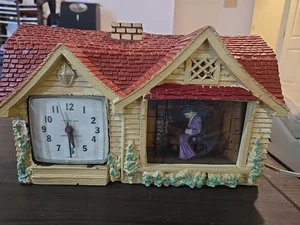 Vintage Haddon Home Sweet Home Uhr Schaukel Granny Modell 30 _BESCHREIBUNG LESEN* - Bild 1 von 6