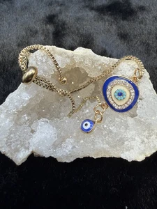 Pulsera Diapositiva Ajustable Mal de Ojo Tono Dorado - Imagen 1 de 5