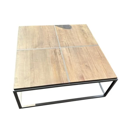 Mesa de centro cuadrada moderna de roble Bassett Furniture Foto 1 de 4