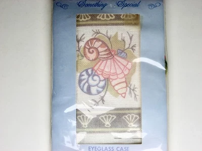 Needlepoint Kit Eyeglass Case Seashells Something Special Candamar OPEN PACKAGE - Image 1 of 4
