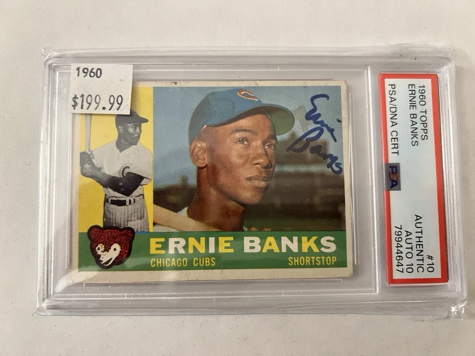Ernie Banks 1960 Topps PSA AUTÉNTICO AUTOMÁTICO 10 Foto 1 de 1