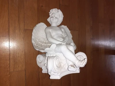 Statuette platre ange Cherubin antiquité style Baroque - Photo 1/4
