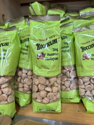 2 Packs Trader Joe's 3.5 oz. NOCCIOLINI Tiny Hazelnut Meringues - Image 1 of 2