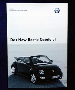 VW New Beetle Cabrio Cabriolet, Preisliste Modelljahr 2004 - Picture 1 of 1