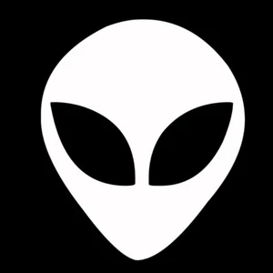 ALIEN HEAD Vinyl Decal Sticker FREE USA SHIPPING UFO FACE SPACE - Bild 1 von 3