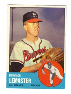 1963 Topps #74 Denver Lemaster of the Milwaukee Braves. - Picture 1 of 2