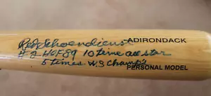 "RED SCHOENDIENST" HALL OF FAME SIGNED BASEBALL BAT (PSA/DNA) - Picture 1 of 4