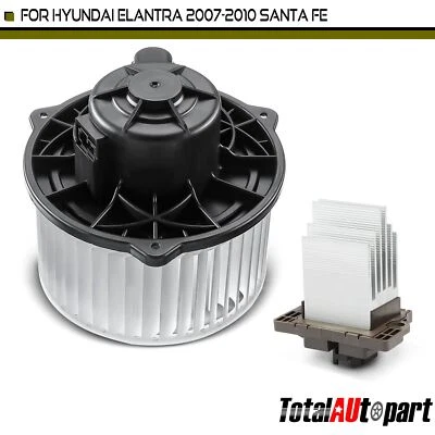 Motor y resistencia soplador calentador HVAC para Hyundai Santa Fe 2007-2009 Elantra delantero Foto 1 de 4
