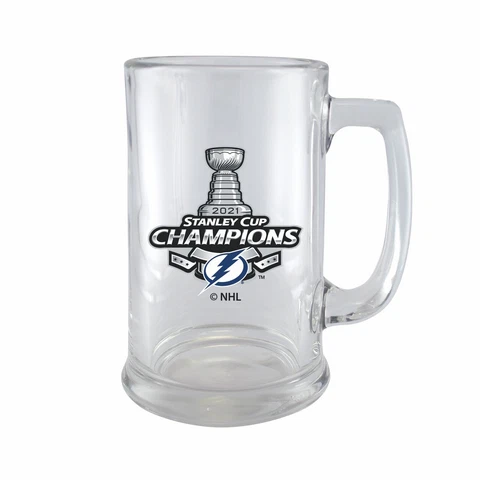 Tampa Bay Lightning NHL Hockey 2021 Stanley Cup Champions Sport 15oz. Glass Mug Cover