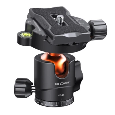 K&F Concept 360° DSLR Camera Tripod Ball Head 10kg/22lbs + Quick-release Plate - Image 1 of 4