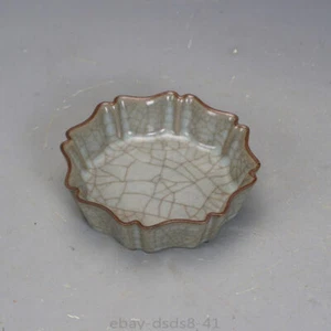 4.7" Chinese Song Porcelain Guan Kiln Green Glaze Hacking Writing-brush Washer - Picture 1 of 6