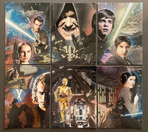 STAR WARS GALAXY SERIES 4 (2009) 6 CARD ETCHED FOIL INSERT COMPLETE SET (1-6) - Picture 1 of 13