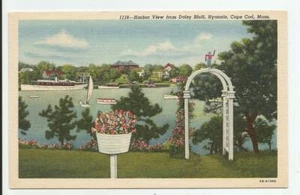 Hafenblick von Daisy Bluff Hyannis Cape Cod MA Postkarte Vintage Messe. Unbespielt - Bild 1 von 2