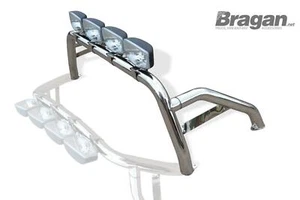 Überrollbügel + Jumbo Flecken + LED für Nissan Navara D40 2005 - 2016 Edelstahl - Picture 1 of 9