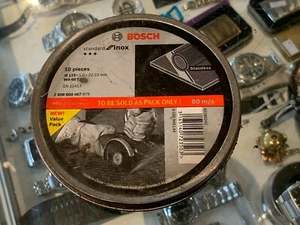 BOSCH 115 X 1.0MM STEEL & STAINLESS CUT OFF DISCS IN TIN - NEW : NEVER USED ! - Bild 1 von 6