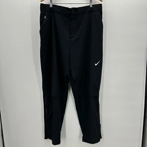Nike Golf Pants Loose Fit Lightweight Black Athletic Zip Pockets Extra Large - Picture 1 of 7
