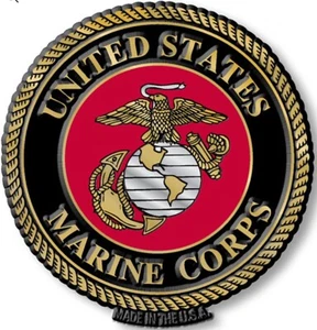 U.S Marines Rubber Magnet Measures 5 Square Inches .Great Gift For Veterans - Picture 1 of 2
