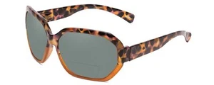 Calabria 644SB Hexagonal BiFocal Reading Sunglasses +2.00 Caramel Polarized Grey - Picture 1 of 2