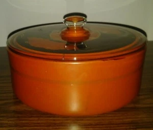 Vintage 20's Art Deco Czech Glass Enamel Lidded Container - Picture 1 of 4