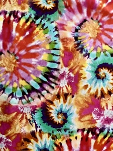 Rainbow Hippie Tie Dye Fabric By Yard Brother Sister Design Studio, 100% Cotton - Picture 1 of 4