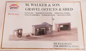 Model Power 304 HO M.Walker & Son Gravel Offices & Shed Building Kit - Picture 1 of 6