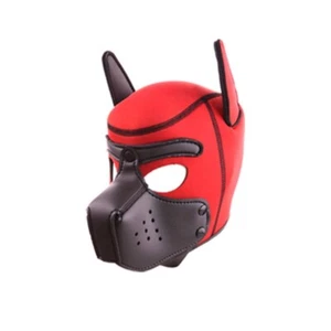 Puppy Play Gay Pride Hood Pup  puppy play maske rot Gay Pride Gear - Picture 1 of 2