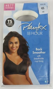 NUEVO EN CAJA PLAYTEX 18 HORAS SUAVIZADO TRASERO 42C NEGRO TAZA TRANSPIRABLE Y SUJETADOR ALA TRASERA - Imagen 1 de 5