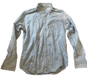 Beauty and Youth United Arrows Paisly Button Up Longsleeve Shirt Medium size - Afbeelding 1 van 6