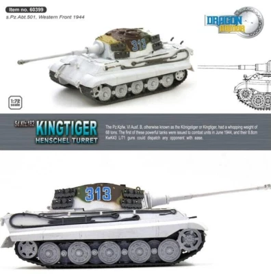 Dragon Armor 1:72 60399 Sd.Kfz.182 King Tiger German Army, Western Front, 1944 - Image 1 of 4