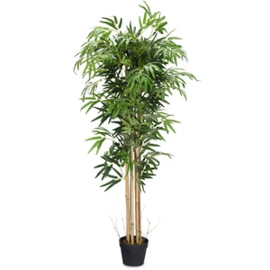 5-Ft Artificial Bamboo Silk Tree w/ Base Indoor-Outdoor Home Decorative Planter - Picture 1 of 8